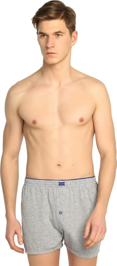 Erkek Penye Düğmeli Düz Renkli Boxer 0117 - 3 Adet