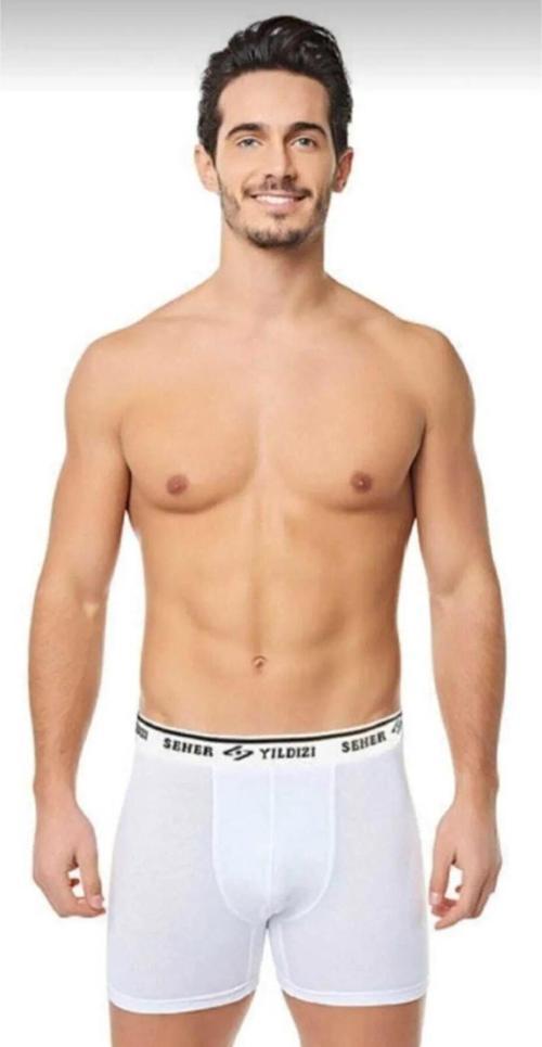 Yıldızı Erkek Likralı Boxer 060 - 6 Adet