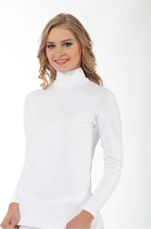 Kadın Balıkçı Yaka Uzun Kollu Likralı Fanila Atlet 2141 - 3 Adet