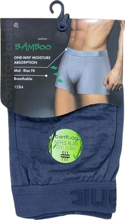 Erkek Nefes Alan Bambu Likralı Boxer 1284 - 9 Adet