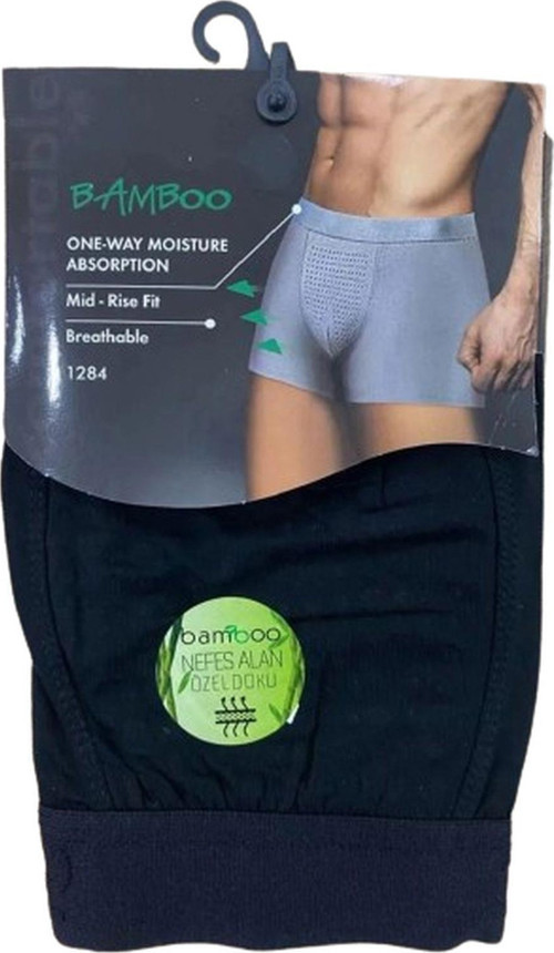 Erkek Nefes Alan Bambu Likralı Boxer 1284 - 9 Adet