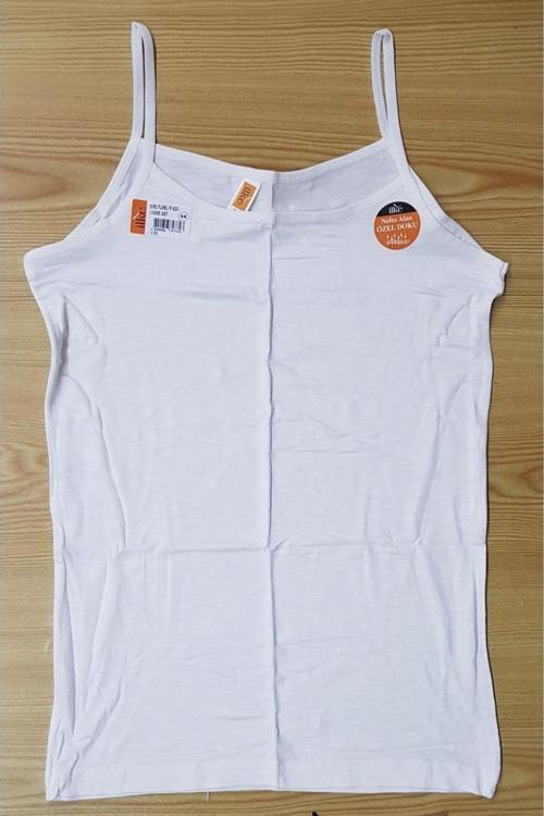 Kadın Likralı Flamlı İnce Askılı Atlet 227 - 6 Adet