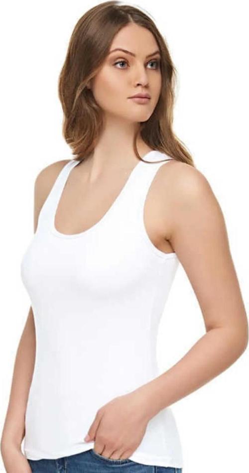 Kadın Modal Likralı Geniş Askılı Atlet 2002 - 12 Adet