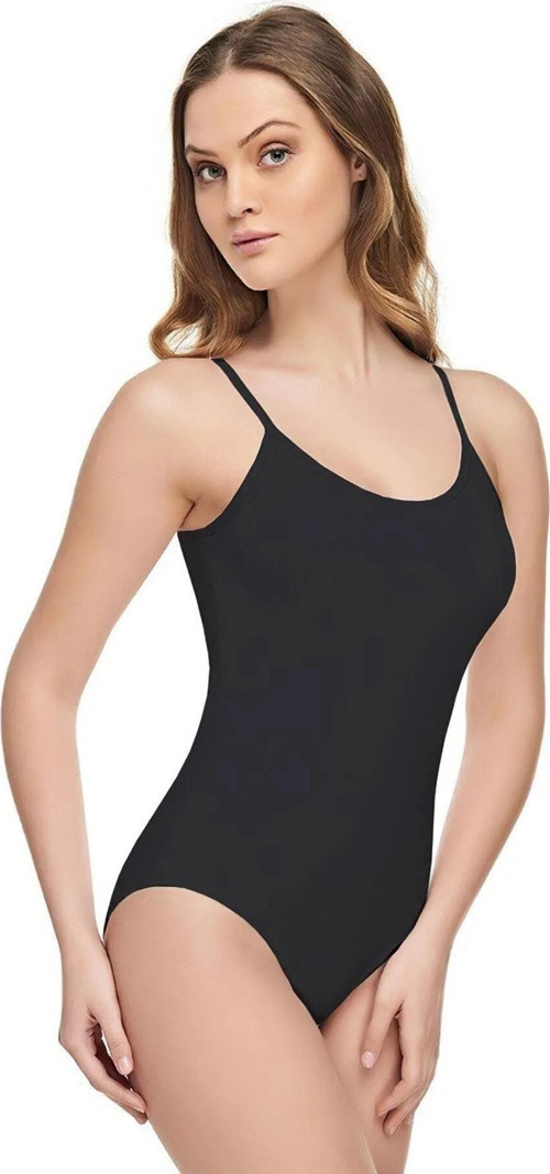 Kadın Modal Likralı İp Askılı Kancalı Body 2004 - 2 Adet