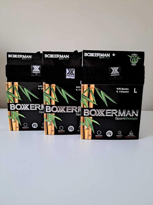 Erkek Bambu Boxerman Boxer - 12 Adet