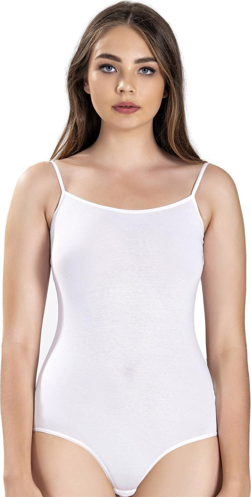 Kadın İp Askılı Kancalı Likralı Body 502 - 6 Adet