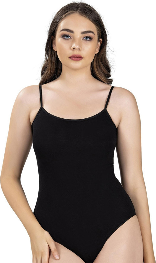 Kadın İp Askılı Kancalı Likralı Body 502 - 6 Adet