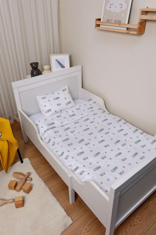Organik Çarşaflı Park Yatak Nevresim Takımı (80x120) - Şehir Macerası