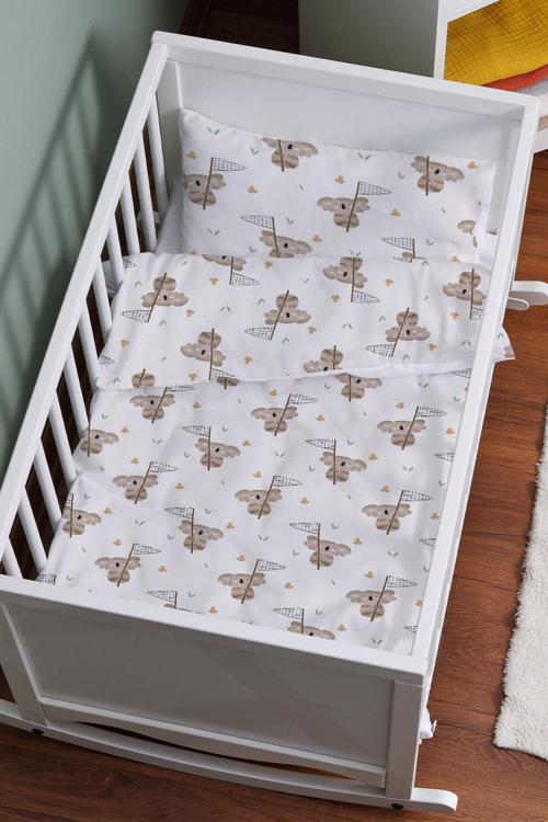 Organik Anne Yanı Nevresim Takımı (60x100) - Rüzgar Yolcusu