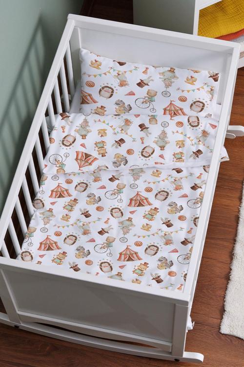 Organik Anne Yanı Nevresim Takımı (60x100) - Sihirli Minik Akrobasi