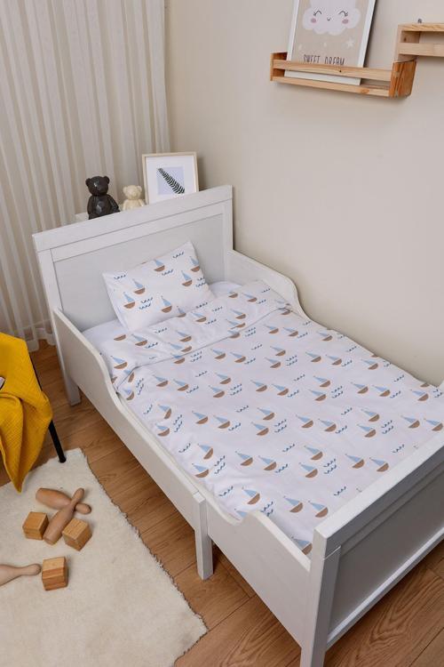Organik Çarşaflı Park Yatak Nevresim Takımı (80x120) - Yelken Rüyası
