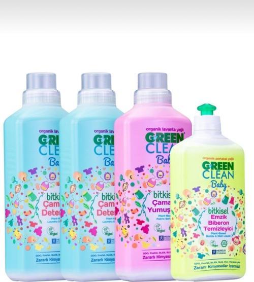 Baby Çamaşır Deterjanı 1000 ml 2' li Baby Yumuşatıcı ve Biberon Emzik Temizleyici 1 Adet