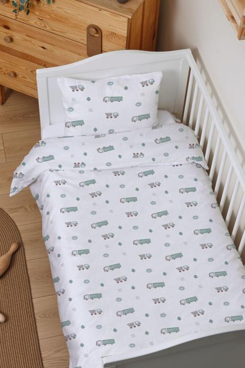 Organik Bebek Boy Nevresim Takımı (100x150) - Şehir Macerası