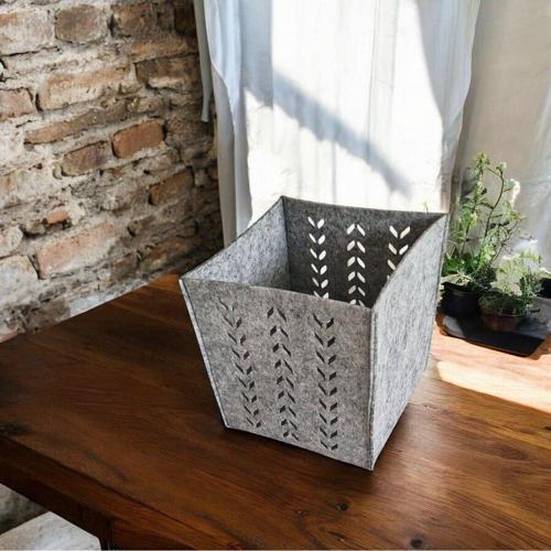 Dekoratif Kutu Organizer Saklama Sepeti 1 Adet 16X16X16 Cm 3 Mm Keçe
