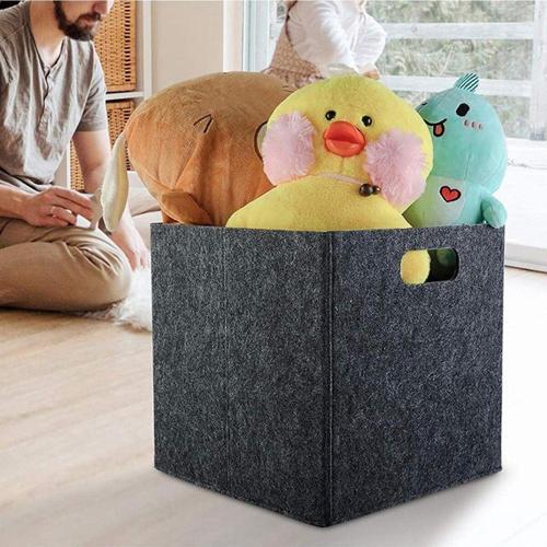 Organizer Saklama Kutusu Sepet Keçe Dolap Düzenleyici Çok Amaçlı 32X32X32 Cm