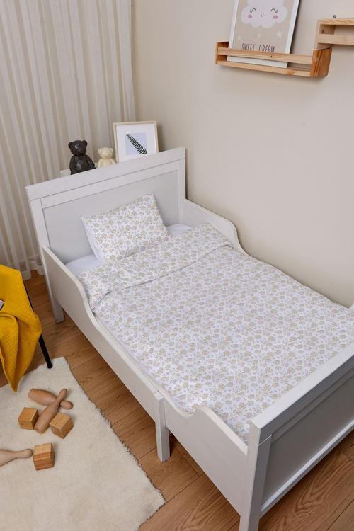 Organik Çarşaflı Park Yatak Nevresim Takımı (80x120) - Çiçek Bahçesi