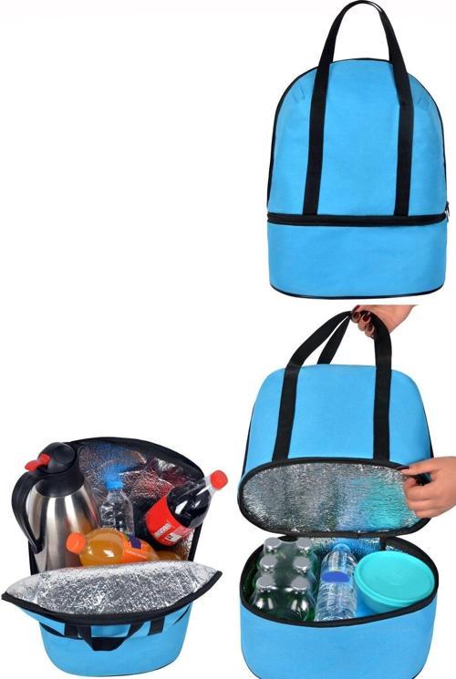 Termal Termos Çanta Isı Yalıtımlı  2 Bölmeli 26 Litre Sıcak Soğuk Tutucu Piknik Kamp Plaj Outdoor