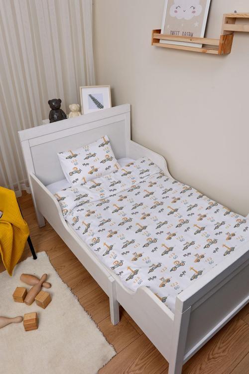 Organik Park Yatak Nevresim Takımı (80x120) - Minik Yarışçılar