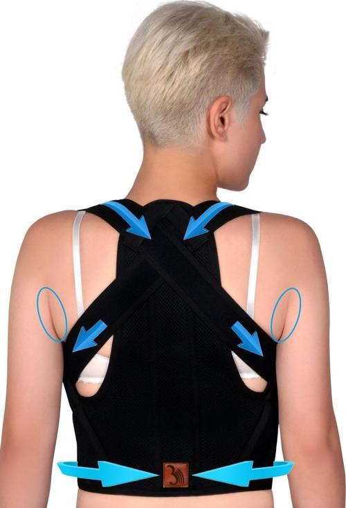 Dik Duruş Korsesi Balenli Unisex Kamburluk Önleyici Sırt Omuz Bel Destekli Korse