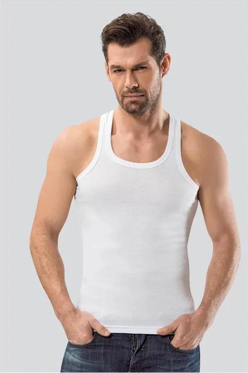 Erkek Ribana Sporcu Askılı Atlet 1106 - 6 Adet