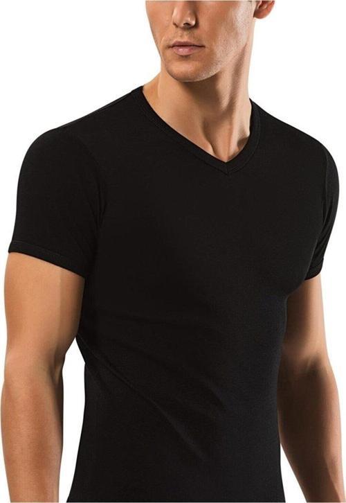 Erkek Ribana V Yaka Body Atlet - 3 Adet