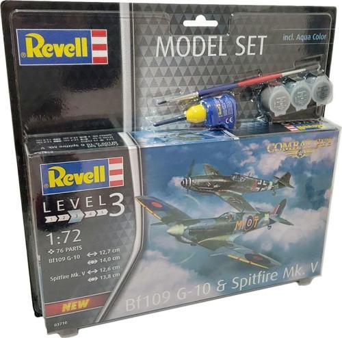 Maket Seti Combat Set BF109G-10-SPITFIRE Mk.v 63710