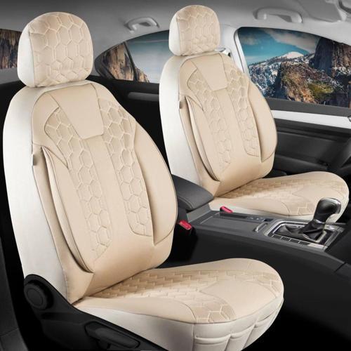 Fiat Egea Cross Lüx Deri Detaylı Oto Koltuk Kılıfı Ön Arka Takım Cyrus BEJ