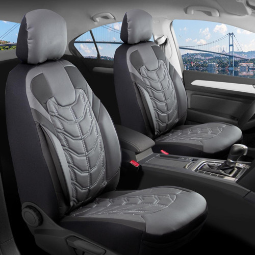 Ford Escort Lüx Deri Oto Koltuk Kılıfı Ön Arka Takım Set Classy FÜME
