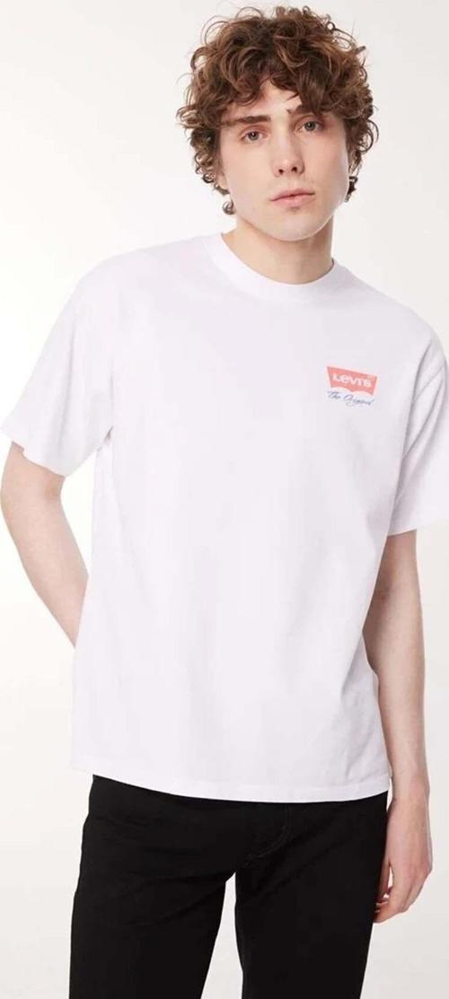 Levis Bisiklet Yaka Baskılı Beyaz Erkek T-Shirt A9440-0000 Vıntage Fıt