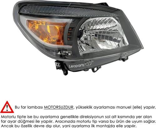 Ford Ranger Far Lambası Sağ (Motorsuz) 2010-2012 UD205-1040