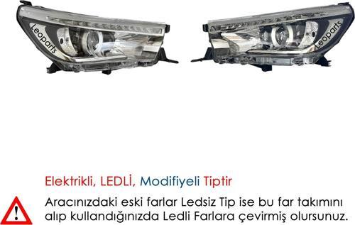 Hilux Revo Far Lambası 2016-2021 (Ledsiz Farı Ledliye Çevirir - Takım)