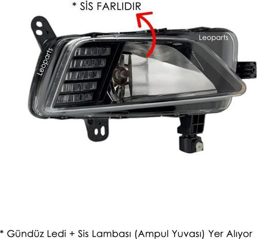 Polo Sis Lambası Sağ (Gündüz Ledli - Sis Farlı) 2018-2020 2G0941662