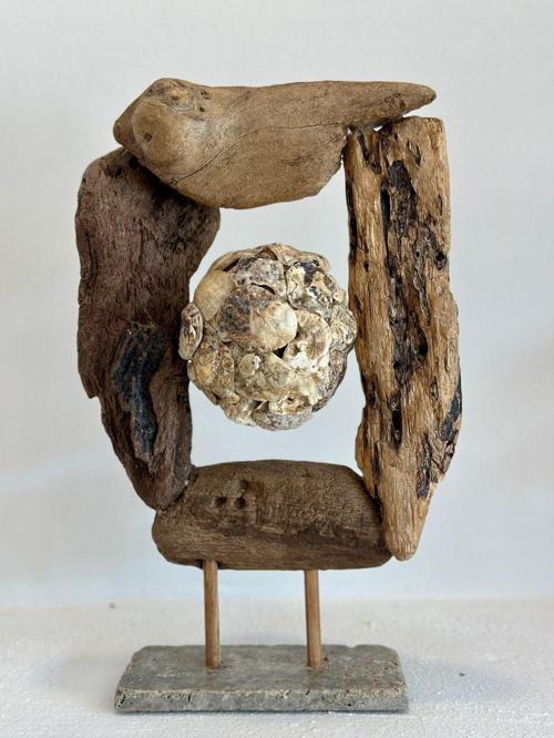 Sooboho Ahşap Driftwood Deniz Kabuğu Dekor Biblo