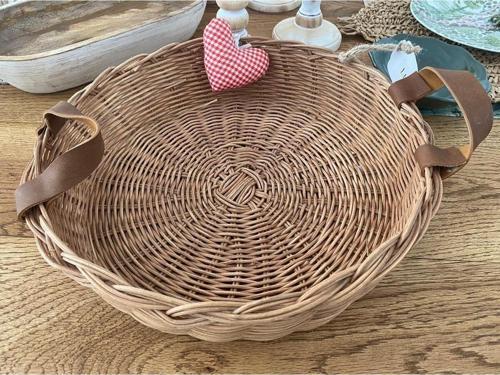 Sooboho Rattan Deri Kulplu Sepet Kalpli