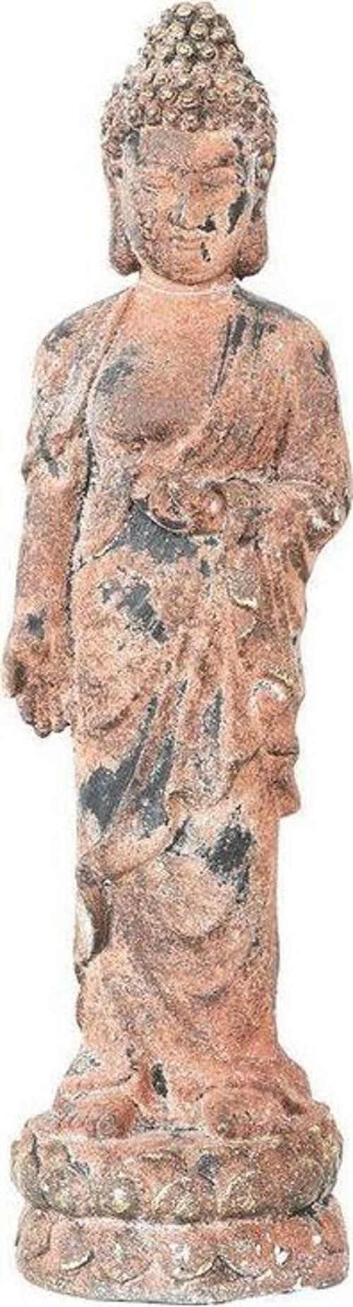 Sooboho Buddha Heykel Ayakta Duran 1 Kiremit Bronz Gold