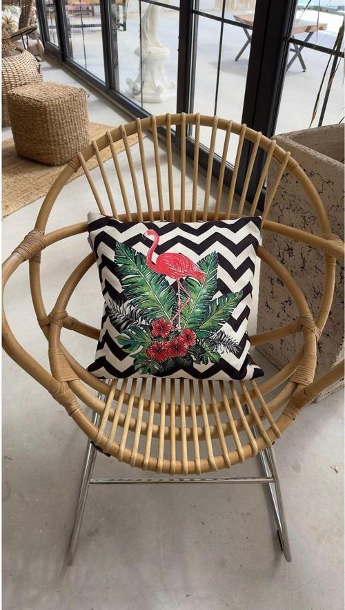 Sooboho Dekoratif Kare Tropical Flamingo Kırlent