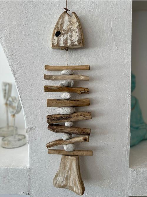 Sooboho Driftwood Duvar Dekor Askı Balık