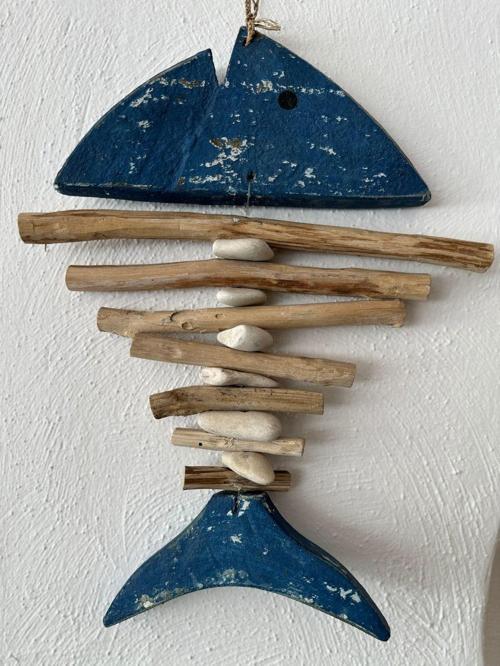 Sooboho Driftwood Duvar Dekor Askı Balık