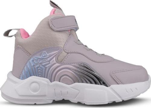 Büyük Kız Çocuk Sneaker Bot - Gri-Pembe, Bilek Boy