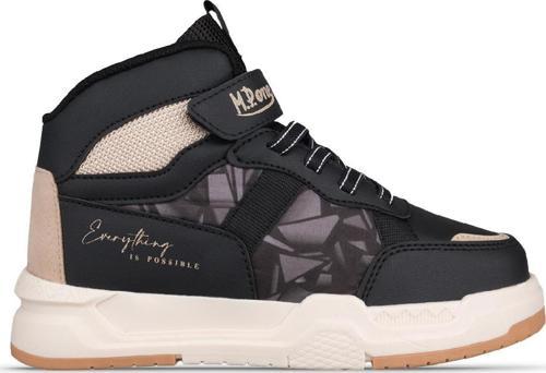 Büyük Erkek Çocuk Sneaker Bot - Siyah-Bej, Bilek Boy