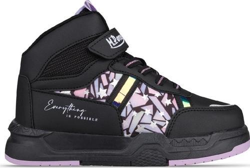 Büyük Kız Çocuk Sneaker Bot - Siyah-Mor, Bilek Boy