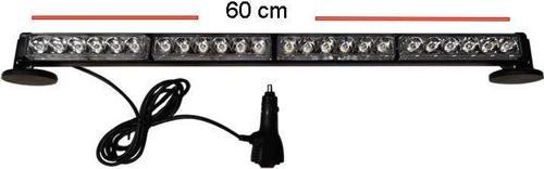 4'Lü Tepe Çakar Lamba Mıknatıslı 12-24V Kırmızı-Mavi 59 Cm / Lapa116