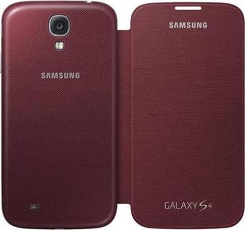 Galaxy S4 ile Uyumlu Flip Cover Kılıf Kırmızı EF-FI950BREGWW