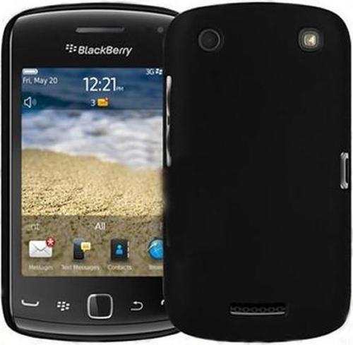 BlackBerry 9380 Curve ile Uyumlu Sert Kauçuk Kılıf Siyah Renk