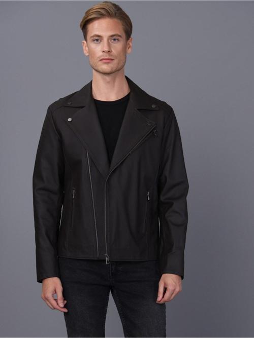 Erkek Deri Ceket Kahverengi - Tafta L