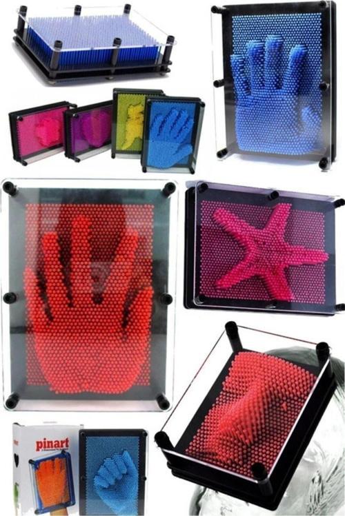 Klon El Modeli 3d Heykel Çerçeve Orta Boy Oyuncak Sihirli iğneli Eğitici Hayal Geliştirici Pinart