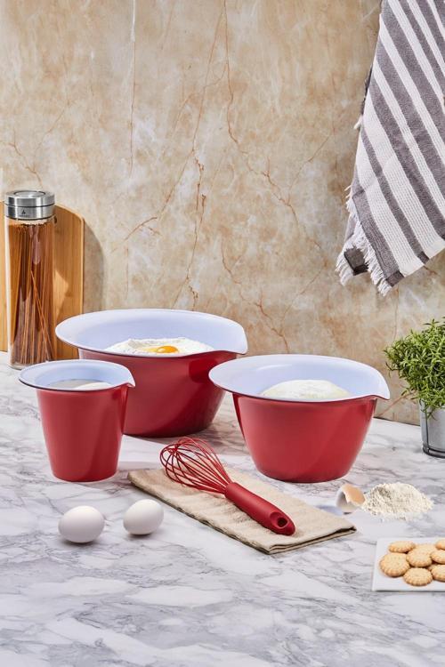 Daily Ölçekli Karıştırma Seti 3 Parça Kırmızı