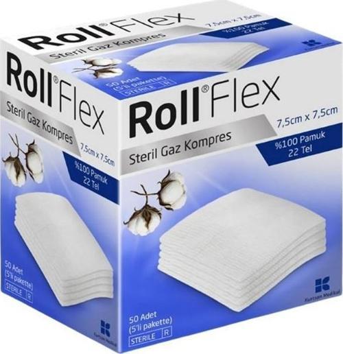 Roll Flex Gaz Kompress 7,5cm x 7,5cm 50'li