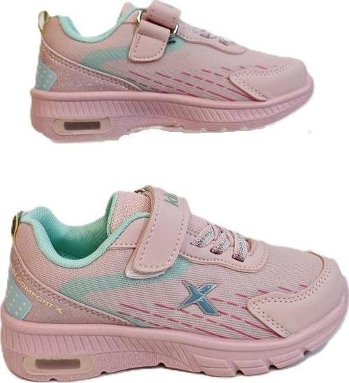 Cover Pembe Cırtlı Kaymaz Kız Çocuk Spor Ayakkabı