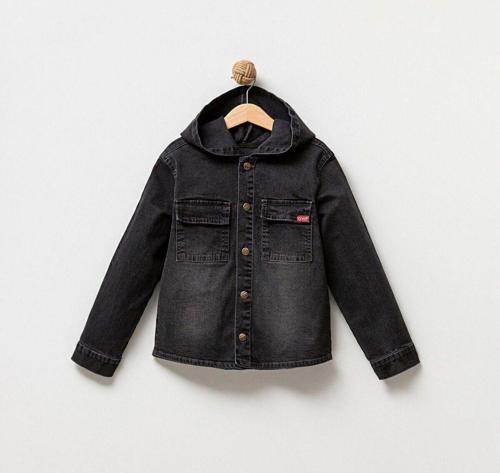 Erkek 5-8 Yaş Kapşonlu Kot Ceket